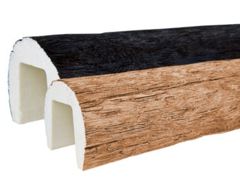 Half-round faux wood beams 'Retro' series